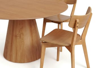 Siena Matgrupp 150 cm runt i Ek med 6 Amelia Matstolar - Ek - Möbler - Bord & matgrupp - Matgrupp