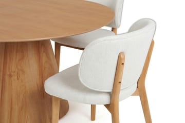 Siena Matgrupp 150 cm runt i Ek med 6 Eira Matstolar - Ek - Möbler - Bord & matgrupp - Matgrupp