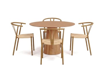 Siena Matgrupp runt 110 cm Ek med 4 Elysia Matstolar - Ek - Möbler - Bord & matgrupp - Matgrupp