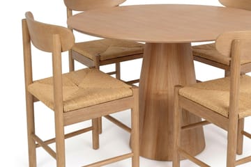 Siena Matgrupp runt 110 cm Ek med 4 Malte Matstolar - Möbler - Bord & matgrupp - Matgrupp