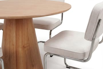 Siena Matgrupp runt 110 cm Ek med 4 Milva Matstolar - Ek - Möbler - Bord & matgrupp - Matgrupp