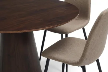 Siena Matgrupp runt 110 cm Rökt Ek med 4 Nibe Matstolar - Rökt ek - Möbler - Bord & matgrupp - Matgrupp