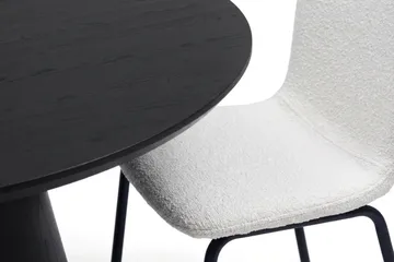 Siena Matgrupp runt 110 cm Svart med 4 Katy Matstolar - Svart - Möbler - Bord & matgrupp - Matgrupp