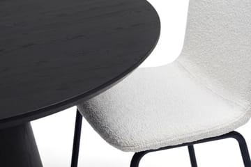 Siena Matgrupp runt 110 cm Svart med 4 Katy Matstolar - Svartlaserad ek - Möbler - Bord & matgrupp - Matgrupp