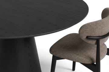 Siena Matgrupp runt 110 cm Svart med 4 Molly Matstolar - Svart - Möbler - Bord & matgrupp - Matgrupp