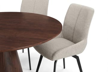 Siena Matgrupp runt 110 cm Valnöt med 4 Mora Matstolar - Valnöt - Möbler - Bord & matgrupp - Matgrupp