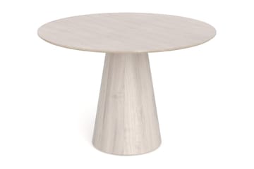 Siena Matgrupp runt 110 cm Vitlaserad med 4 Build Matstolar - Vitlaserad ek - Möbler - Bord & matgrupp - Matgrupp