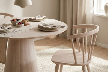 Siena Matgrupp runt 110 cm Vitlaserad med 4 Tyrö Matstolar - Vitlaserad ek - Möbler - Bord & matgrupp - Matgrupp