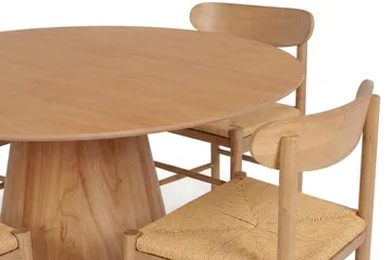 Siena Matgrupp runt 130 cm Ek med 6 Malte Matstolar - Möbler - Bord & matgrupp - Matgrupp