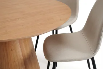 Siena Matgrupp runt 130 cm Ek med 6 Nibe Matstolar - Ek - Möbler - Bord & matgrupp - Matgrupp