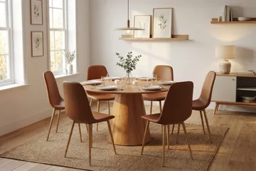Siena Matgrupp runt 130 cm Ek med 6 Nibe Matstolar - Ek - Möbler - Bord & matgrupp - Matgrupp