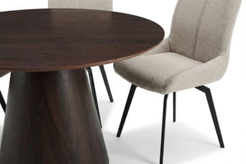 Siena Matgrupp runt 130 cm Rökt Ek med 6 Mora Matstolar - Rökt ek - Möbler - Bord & matgrupp - Matgrupp