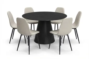 Beige/Metal legs black - Svart