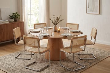 Siena Matgrupp runt 150 cm Ek med 6 Build Matstolar - Ek - Möbler - Bord & matgrupp - Matgrupp