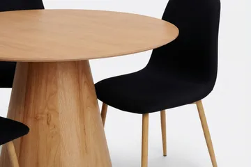 Siena Matgrupp runt 150 cm Ek med 6 Nibe Matstolar - Ek - Möbler - Bord & matgrupp - Matgrupp