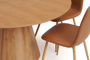 Siena Matgrupp runt 150 cm Ek med 6 Nibe Matstolar - Ek - Möbler - Bord & matgrupp - Matgrupp