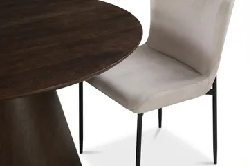 Siena Matgrupp runt 150 cm Rökt Ek med 6 Elsie Matstolar - Rökt ek/Beige - Möbler - Bord & matgrupp - Matgrupp