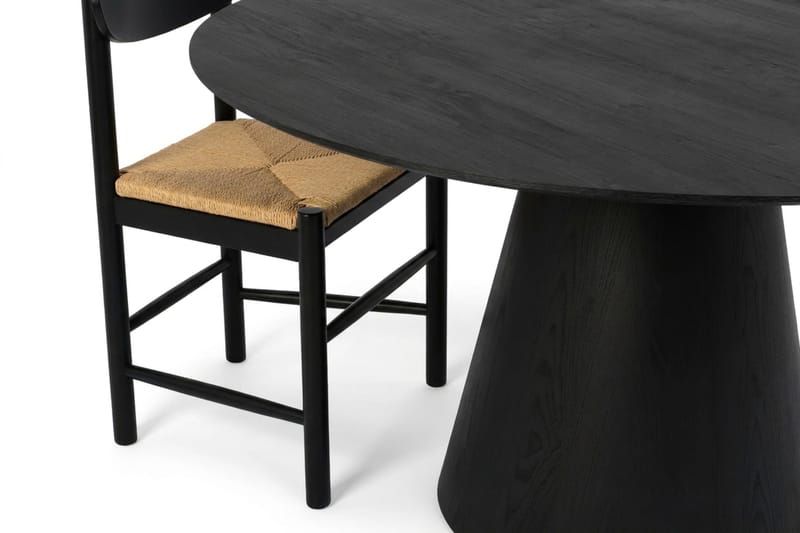 Siena Matgrupp runt 150 cm Svart med 6 Malte Matstolar - Möbler - Bord & matgrupp - Matgrupp