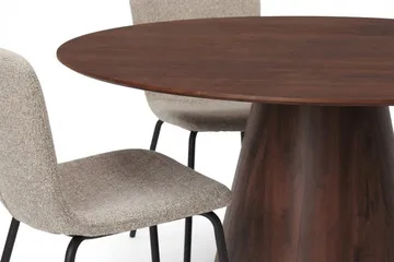 Siena Matgrupp runt 150 cm Valnöt med 6 Katy Matstolar - Valnöt - Möbler - Bord & matgrupp - Matgrupp