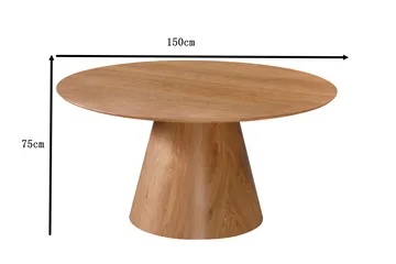 Siena Stort Matbord Runt 150cm Fanér - Ek - Möbler - Bord & matgrupp - Matbord & köksbord