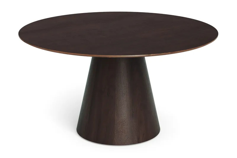 Siena Stort Matbord Runt 150cm Fanér, Mörkbrun Rökt ek