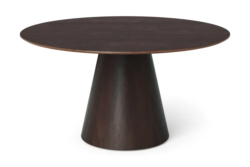 Siena Stort Matbord Runt 150cm Fanér - Mörkbrun Rökt ek - Möbler - Bord & matgrupp - Matbord & köksbord