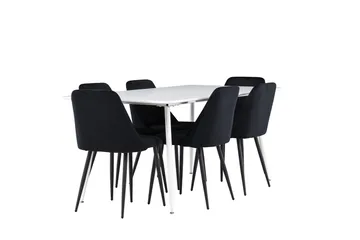 Silar Matbord 180x90 cm med 6 Night Matstol - Möbler - Bord & matgrupp - Matgrupp