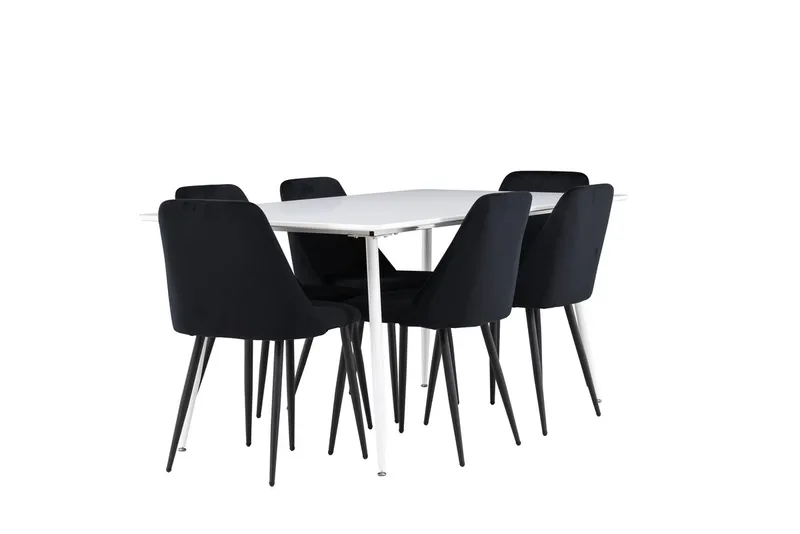 Silar Matbord 180x90 cm med 6 Night Matstol - Möbler - Bord & matgrupp - Matgrupp