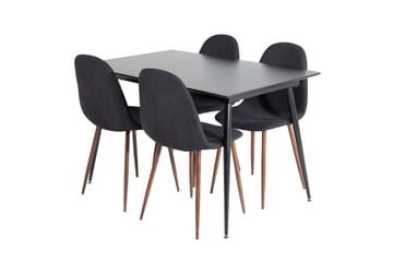 Silar Matgrupp Förlängningsbar 120 cm Rektangulär med 4 Polar stolar - Svart - Möbler - Bord & matgrupp - Matgrupp