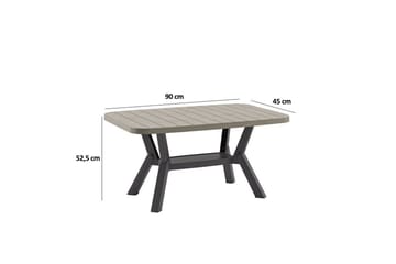 Silva Soffbord 90 cm - Antracit - Utemöbler & utemiljö - Utebord & trädgårdsbord - Loungebord & soffbord utomhus