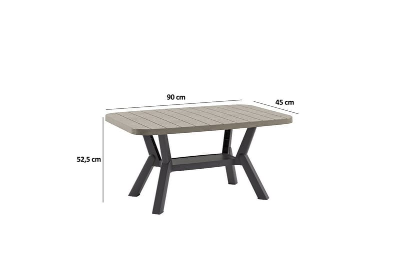 Silva Soffbord 90 cm - Antracit - Utemöbler & utemiljö - Utebord & trädgårdsbord - Loungebord & soffbord utomhus