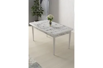 Sivaji Matbord 110 cm Rektangulär - Vit Marmor/Vit - Möbler - Bord & matgrupp - Matbord & köksbord