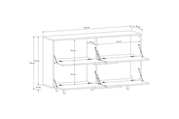 Skänk Alberto Vit - Vit - Förvaring - Förvaringsmöbler - Sideboard & skänk