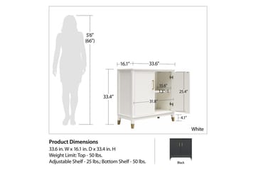 Skänk Westerleigh Vit - Vit - Förvaring - Förvaringsmöbler - Sideboard & skänk