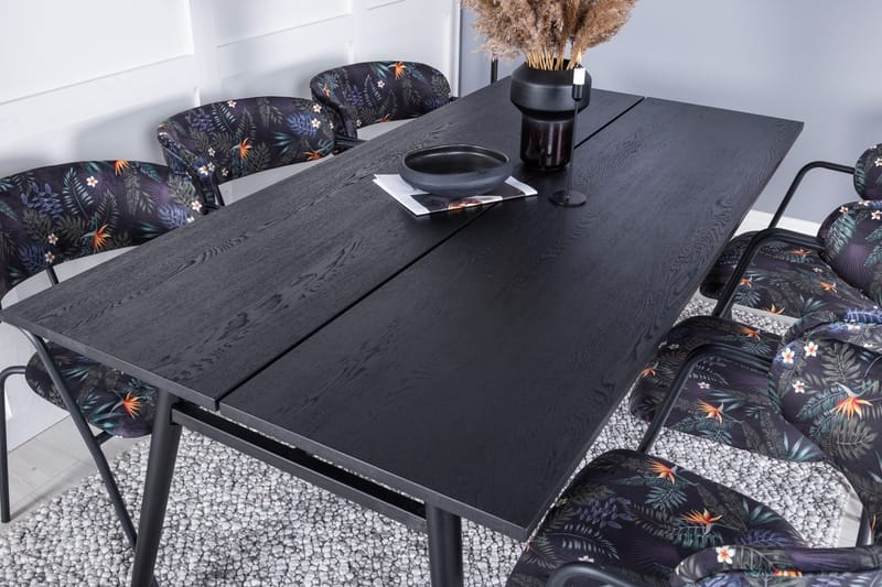 Sleek Matbord 195 cm Förlängningsbart med 6 Arrow Fåtölj - Möbler - Bord & matgrupp - Matgrupp