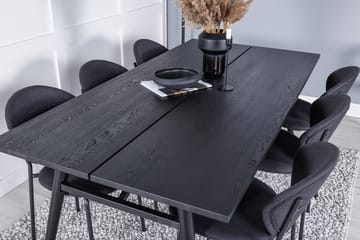 Sleek Matbord 195 cm Förlängningsbart med 6 Vault Matstol - Möbler - Bord & matgrupp - Matgrupp