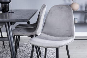 Sleek Matbord 195 cm Förlängningsbart med 6 Polar Köksstol - Möbler - Bord & matgrupp - Matgrupp