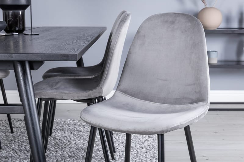 Sleek Matbord 195 cm Förlängningsbart med 6 Polar Köksstol - Möbler - Bord & matgrupp - Matgrupp