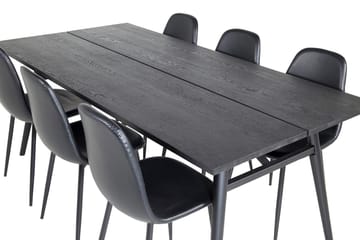 Sleek Matbord 195 cm Förlängningsbart med 6 Polar Köksstol - Möbler - Bord & matgrupp - Matgrupp