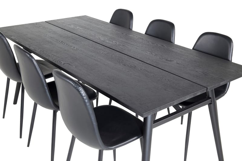 Sleek Matbord 195 cm Förlängningsbart med 6 Polar Köksstol - Möbler - Bord & matgrupp - Matgrupp