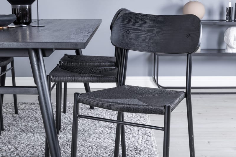 Sleek Matbord 195 cm Förlängningsbart med 6 Polly Matstol - Möbler - Bord & matgrupp - Matgrupp