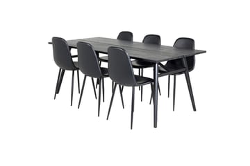 Sleek Matbord 195 cm Förlängningsbart med 6 Polar Köksstol - Möbler - Bord & matgrupp - Matgrupp