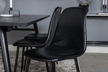 Sleek Matbord 195 cm Förlängningsbart med 6 Polar Köksstol - Möbler - Bord & matgrupp - Matgrupp