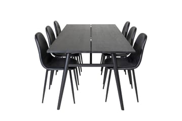 Sleek Matbord 195 cm Förlängningsbart med 6 Polar Köksstol - Möbler - Bord & matgrupp - Matgrupp