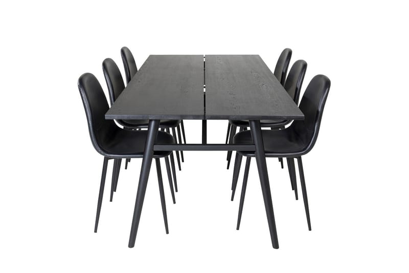 Sleek Matbord 195 cm Förlängningsbart med 6 Polar Köksstol - Möbler - Bord & matgrupp - Matgrupp