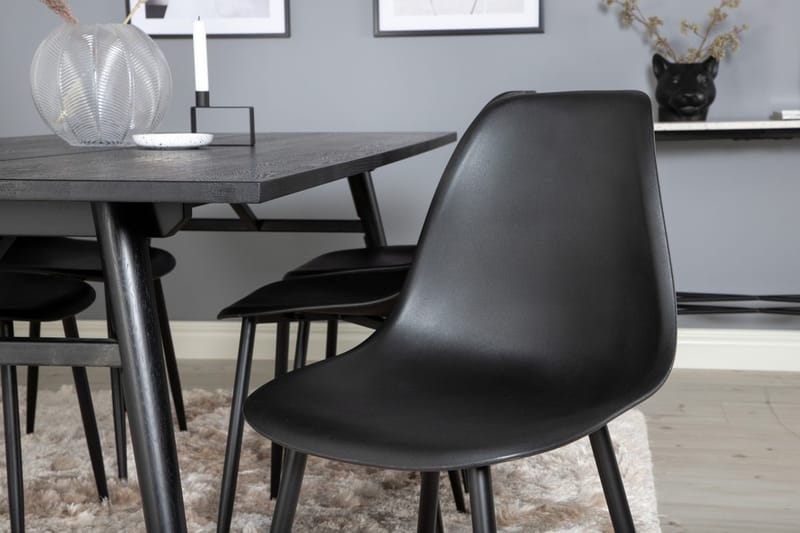 Sleek Matbord 195 cm Förlängningsbart med 6 Polar Matstol - Möbler - Bord & matgrupp - Matgrupp