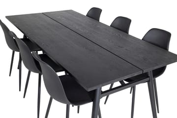 Sleek Matbord 195 cm Förlängningsbart med 6 Polar Matstol - Möbler - Bord & matgrupp - Matgrupp