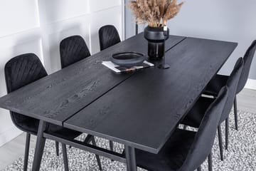 Sleek Matbord 195 cm Förlängningsbart med 6 Polar Matstol - Möbler - Bord & matgrupp - Matgrupp