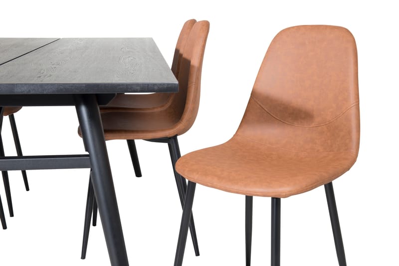 Sleek Matgrupp Förlängningsbar 195 cm Rektangulär med 6 Polar stolar - Möbler - Bord & matgrupp - Matgrupp