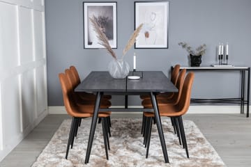 Sleek Matgrupp Förlängningsbar 195 cm Rektangulär med 6 Polar stolar - Möbler - Bord & matgrupp - Matgrupp